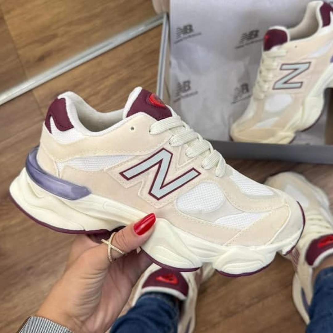 Tênis NB creme com vinho