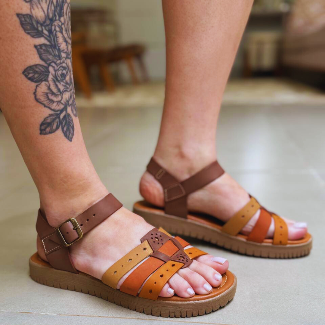 Sandália Softline BellavéCouro Legítimo