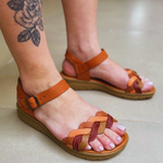Sandália Softline Valenza Couro Legítimo